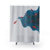 Koi Goldfish Feng Shui Pond Shower Curtain for a tranquil vibe