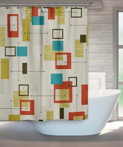 Kunst Duschvorhang: Mid Century Modern Shower Curtain for Christmas