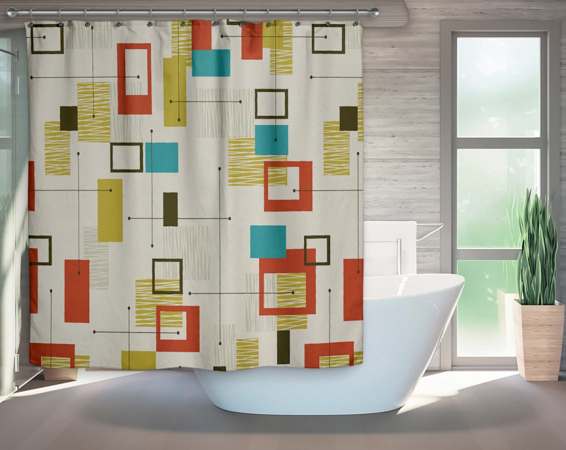 Kunst Duschvorhang: Mid Century Modern Shower Curtain for Christmas