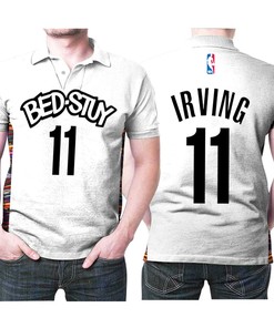 Kyrie Irving #11 Brooklyn Nets NBA Basketball 2020 City Edition White Polo Shirt with Personalized 3D Design