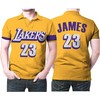 LA Lakers Lebron James 23 Nba Basketball 2020 Finished Swingman Yellow City Edition Jersey Style Gift Polo Shirt