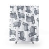 Lamb Farm Animals Shower Curtain | Modern Design Bathroom Decor | Animal Lover Gift | Luxury Shower Curtains