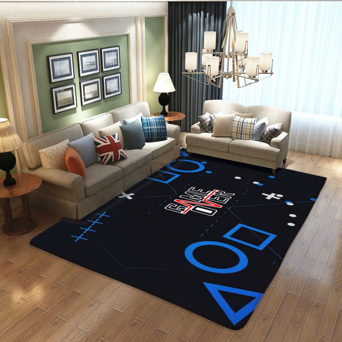 Large 3D Gamer Carpet Decor Game Printed Area Rug for Boys and Teens Bedroom - Image 2