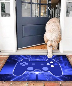 Large 3D Printed Area Rugs for Cool Gaming Room Decor: Gamepad Controller Art