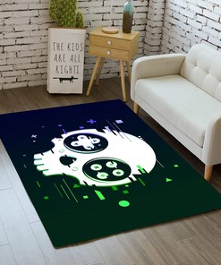 Large 3D Printed Gamepad Controller Area Rugs for Boys' Living Room and Bedroom Home Decor