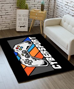 Large 3D Printed Gaming Carpet Rug - Ideal for Boys Bedroom and Game Room Decor