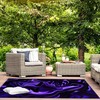 Large 70s Style Marble Blue Ultra Violet Black Abstract Neon Purple Wave Gradient Art Rugs for Indoor and Outdoor Use