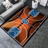 Large Basketball Court Home Decor Area Rug for Teen Boys' Room - Non-Slip Rubber Backing with Printed Design