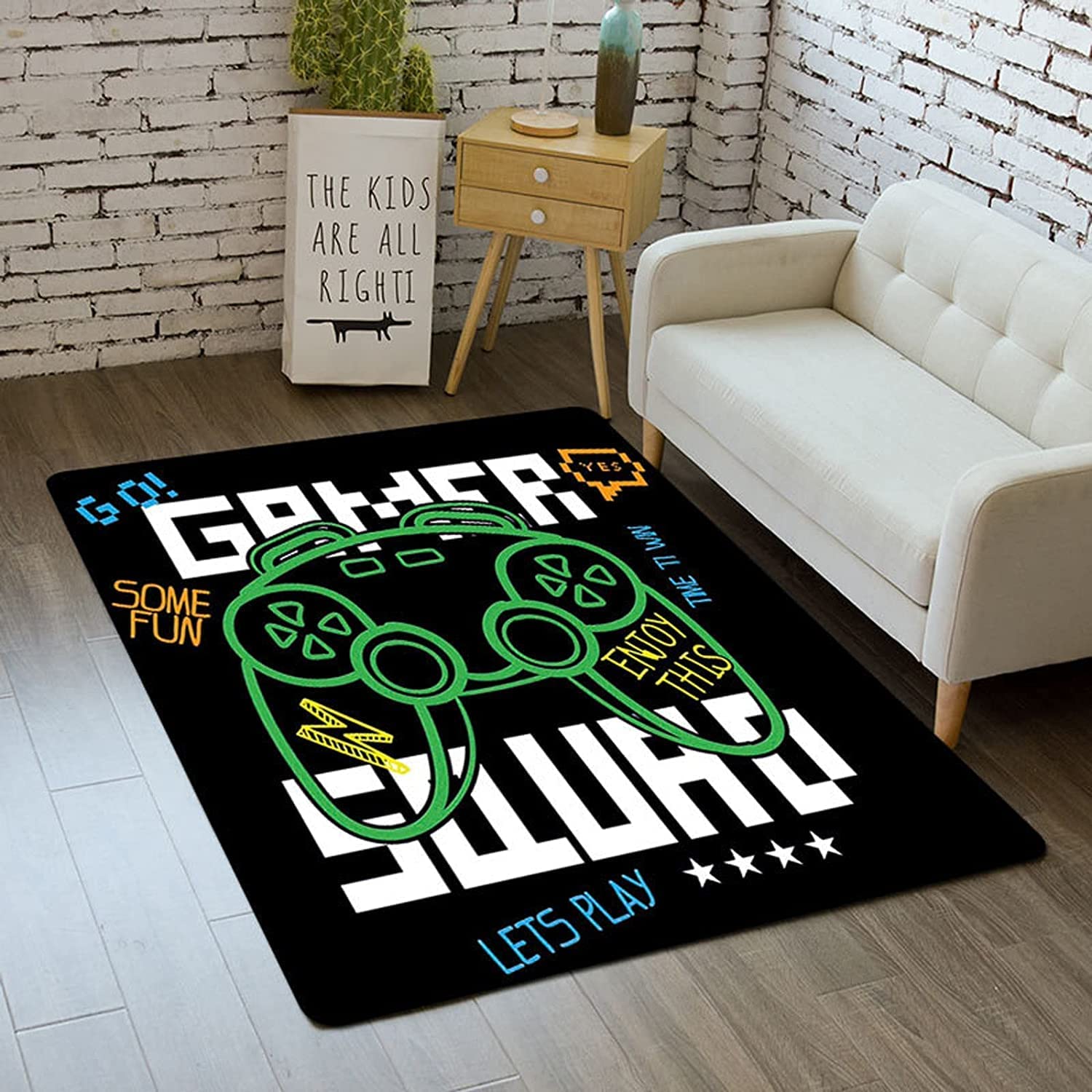 Large Carpets for Kids Gifts, Gamer Boys Bedroom Area Rugs Home Decor Sofa Floor