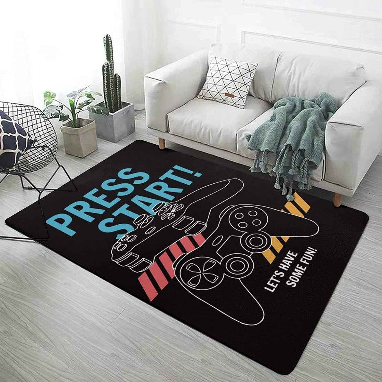 Large Decorative Game Area Rug with Controller Pattern - Perfect Gift for Boys and Home Flooring - Image 2