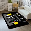 Large Dreamy Starry Sky Printed Gamepad Controller Rugs for Boys' Gamer Theme Carpets in Bedroom and Living Room