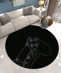 Large Game Area Rugs: Crystal Floor Polyester Mat for Gamer Room Decoration