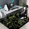 Large Gamer Area Rugs with Gamepad Controller Design for Boys' Bedroom or Living Room Decor
