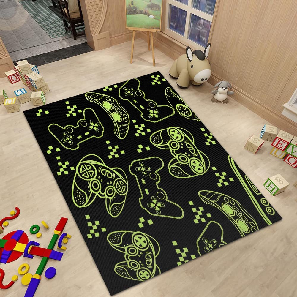 Large Gamer Area Rugs with Gamepad Controller Design for Boys' Bedroom or Living Room Decor - Image 2