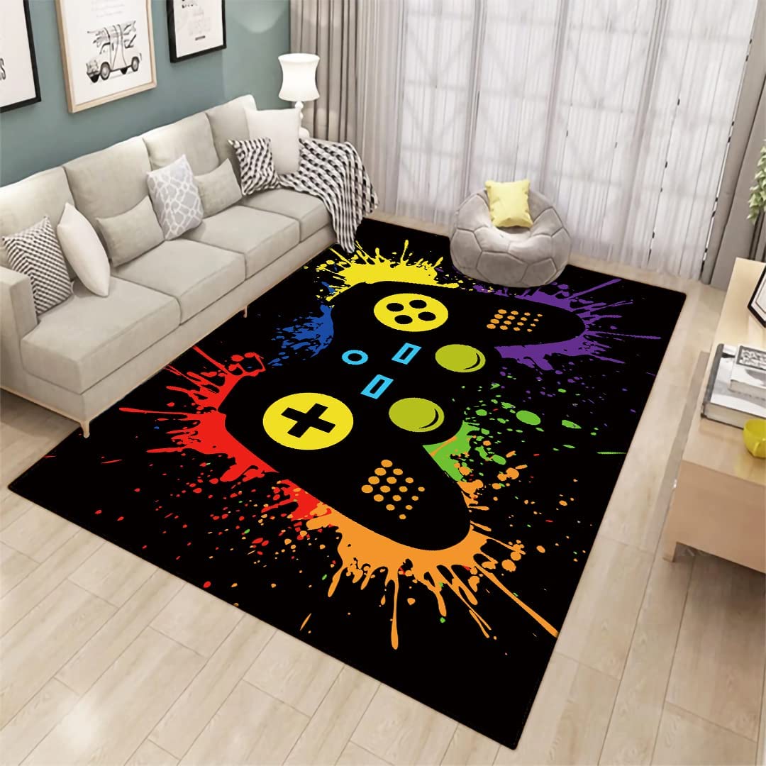 Large Gaming Area Rug with 3D Printed Game Controller Floor Mat Design for Boys Room - Image 3