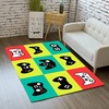 Large Gaming Desk Floor Mat with Gamepad Controller Design for Boys' Bedroom and Playroom
