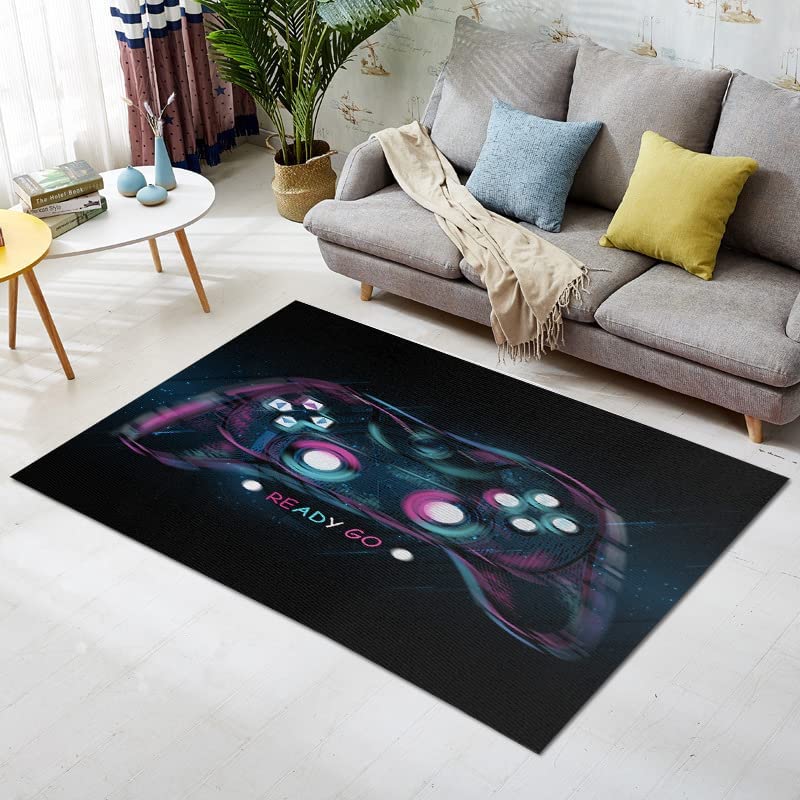 Large Gaming Rug for Kids Boys' Room - 3D Printed Non-Slip Crystal Sofa Floor Carpet with T-Shirt, Hoodie, Sweatshirt Kids game room rug - Image 2