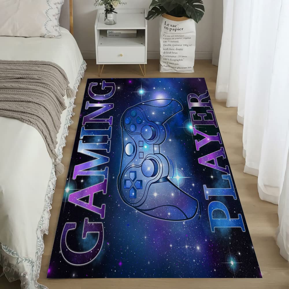 Large Gaming Rug with Controller Area Carpet for Kids Playroom - Create a Fun and Safe Environment