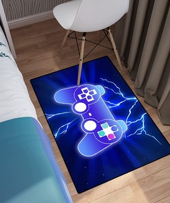 Large Green Gamepad Gaming Controller Rug for Teen Bedroom Decor: Comfortable Game Area Rugs