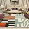 Large Modern Abstract Geometric Retro Area Rug for Soft Home Decor