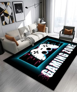 Large Non-Slip Controller Area Carpet for Kids with Comfy Floor Mat