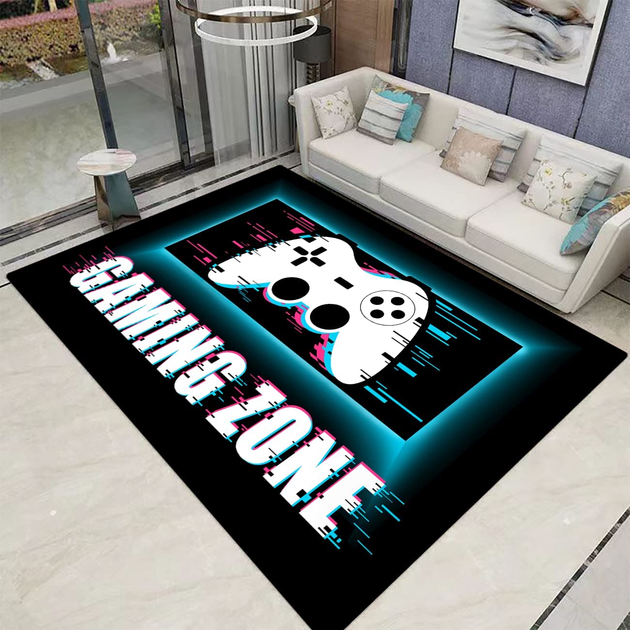 Large Non-Slip Controller Area Carpet for Kids with Comfy Floor Mat - Image 4