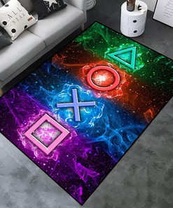 Large Non-Slip Gamer Doormat with Gamepad Controller Player Rugs