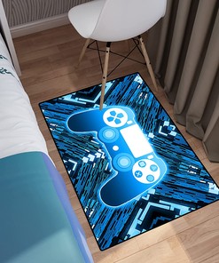 Large Polyester Non-Slip Game Theme Doormat for Gamer Gamepad Controller Area Rugs: Boys, Room and Living Room Decor