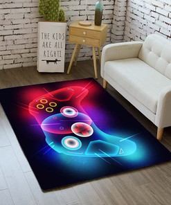 Large Sweatshirt for Kids: Colorful Gamer Area Rug with Non-Slip Base - Perfect for Playrooms and Bedrooms