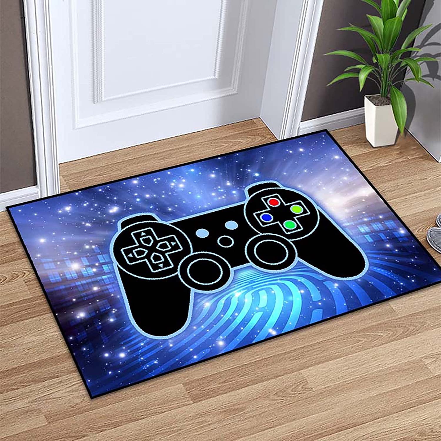 Large Video Game Level Up Floor Rugs for Room and Outdoor Home Decor: Gamer Controller Area Rugs for Teen Boys - Image 2