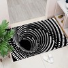 Large Vortexes Illusion Floor Mat for Living, Dining, and Bedrooms (C, Rubber Mats) with Vortex Carpet Cleaner