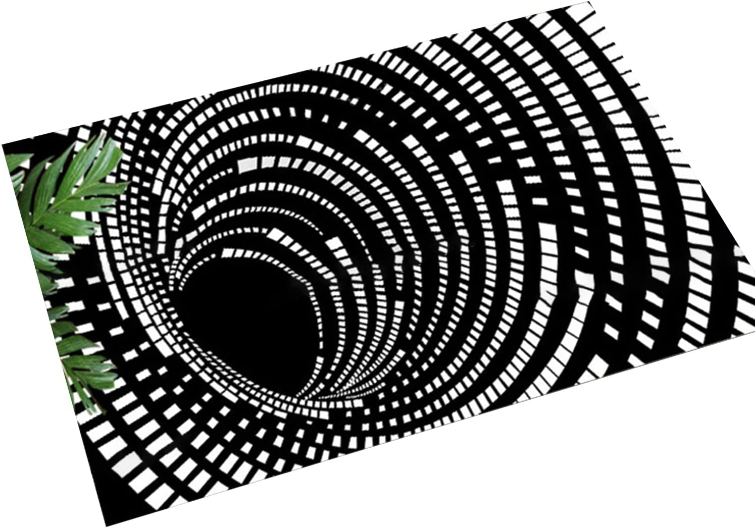 Large Vortexes Illusion Floor Mat for Living, Dining, and Bedrooms (C, Rubber Mats) with Vortex Carpet Cleaner - Image 2