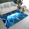 Large Washable Game Room Rug for Boys Teen's Bedroom - Non-Slip Crystal Polyester Floor Mat