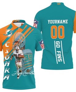Larry Csonka Miami Dolphins All Over Print Polo Shirt with 3D Print and Athleisure