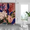 Late Summer Floral Shower Curtain - Vibrant Fabric Bath Curtain with Optional Towels and Mat for Bold Bathroom Decor