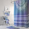 Lavender Gradient Boho Shower Curtain with Optional Towels and Bath Mat for Relaxing Bathroom Decor