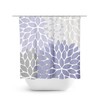 Lavender and Gray Floral Shower Curtain - Delicate Fabric Bath Curtain for Lavender Bathroom Decor - SHOWER73
