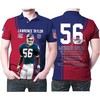 Lawrence Taylor 56 Legend Player Nfl American Football Team 3D Designed All Over Breathable Fabric Polo Shirt for Fans