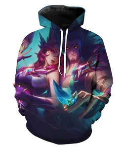 League of Legends Cute Xiyah and Rakan All Over Print 3D Hoodie