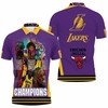 Lebron James Los Angeles Lakers & Chicago Bulls Champions Printed 3D All Over Print Polo Shirt