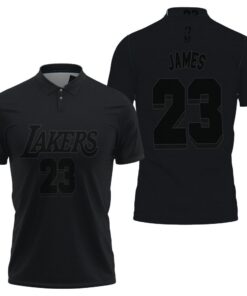 Lebron James Los Angeles Lakers Mvp Black 2019 Jersey Inspired Style Polo Shirt is perfect for any basketball fan.
