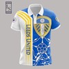 Leeds United FC Breathable Fabric Polo Shirt with All Over Print and T-Shirt Combo