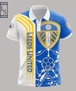 Leeds United FC Breathable Fabric Polo Shirt with All Over Print and T-Shirt Combo
