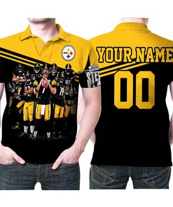 Legendary Players Personalized Custom Name 3D All Over Print Polo Shirt for Pittsburgh Steelers Great Fans