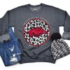Leopard Arkansas Sweatshirt Fashionable Razorback Crewneck For Women