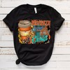 Leopard Print Pumpkin Spice and Jesus Christ Christian Cross T-Shirt