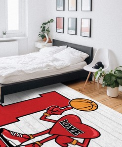 Let ALAZA Basketball Print Court Sport Area Rug Rugs for Living Room and Bedroom decorate your Living Room or Bedroom