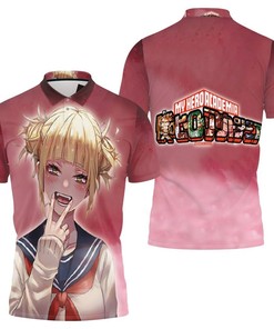 Let Nejire Hado bring a smile to your face with this cute and playful polo shirt featuring 3D design.