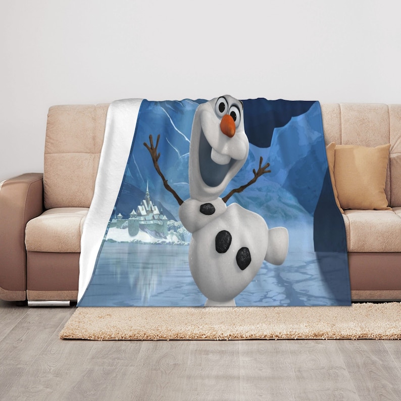 Let Your Living Room Bloom with Olaf Presents-Inspired Personalized Soft Gifts for Home Decoration on Sofa Blanket - Image 3