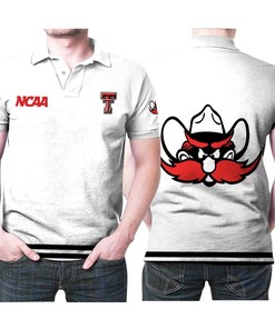 Let Your Red Raider Pride Shine with Texas Tech Mascot Logo 3D All Over Print Polo Shirt